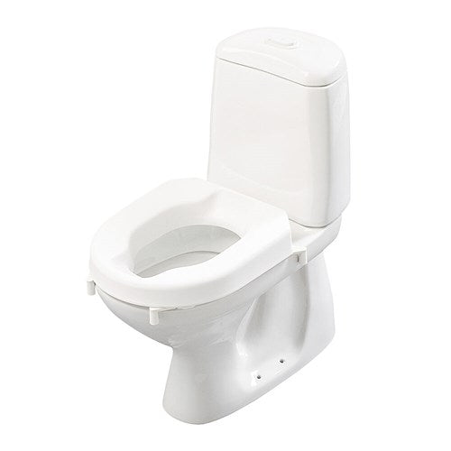 Etac Toilet Raiser Seat 6cm with Lid (White) Hi-Loo with brackets