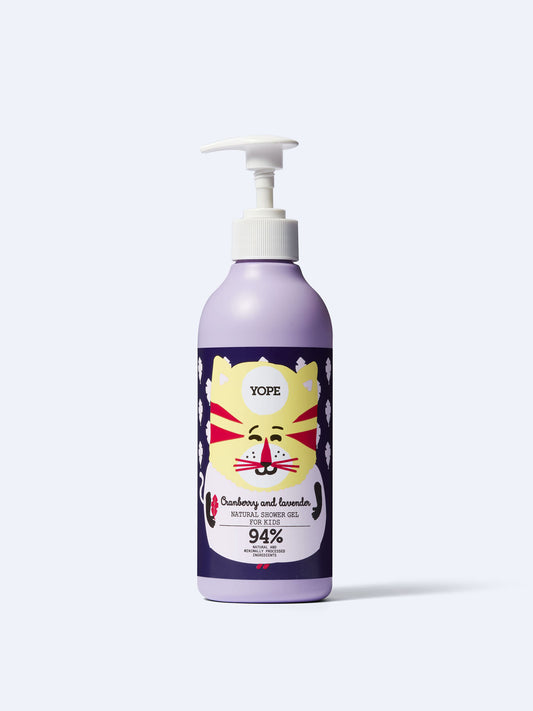YOPE Cranberry and Lavender Natural Shower Gel for Kids 400mL