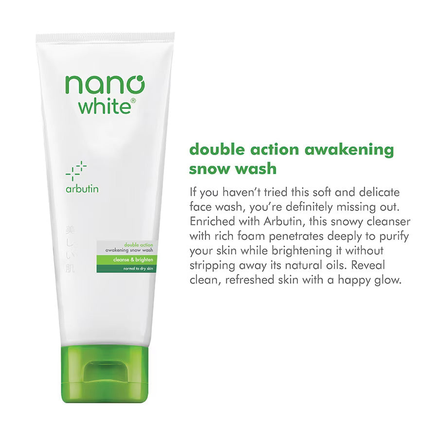 NANO WHITE Double Action Awakening Snow Wash 50g / 100g
