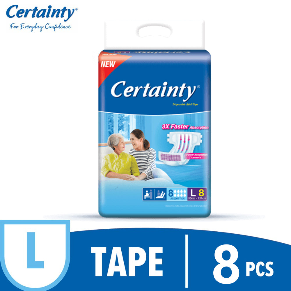 Certainty Dry Tape Diapers L 8's