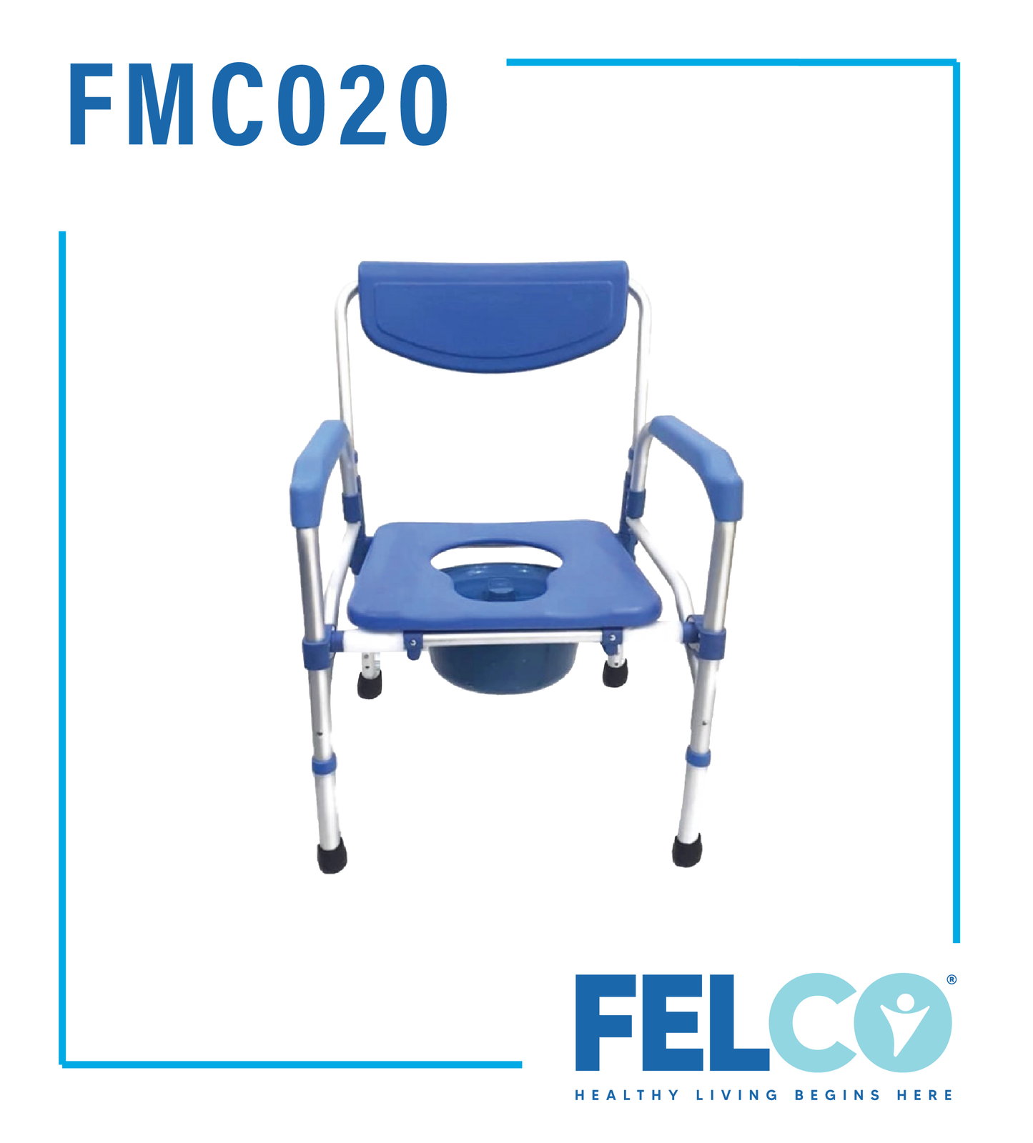 FMC020 Aluminium Foldable Commode Chair