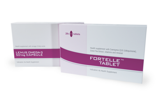 Fortelle 28's + Omega-3 28's For Female Fertility