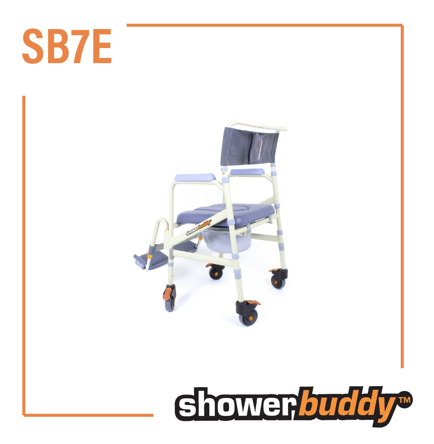 SB7E showerbuddy Eco Traveller Foldable Shower Commode
