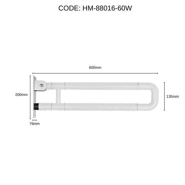 Hemos Bathroom Safety Toilet Handle Swing Grab Bar [HM-88016-60W]