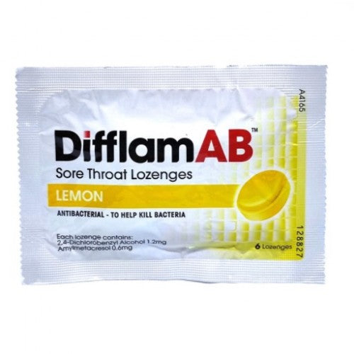 Difflam AB Sore Throat Lozenges - Blackcurrant/Orange/Lemon/Honey Lemon 6's