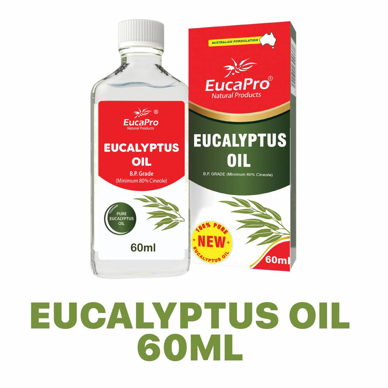 EucaPro Eucalyptus Oil / Minyak Kayu Putih 60mL