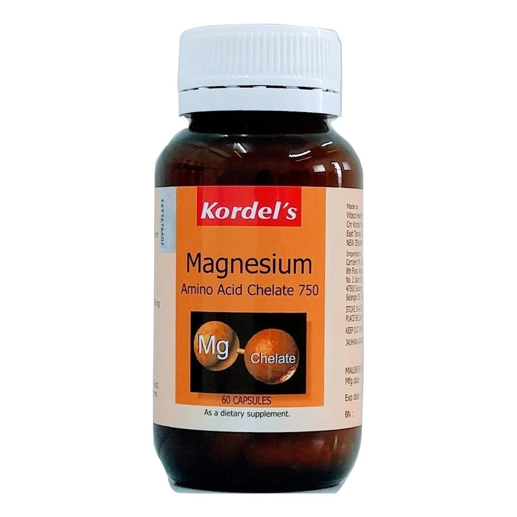 Kordel's Magnesium Amino Acid Chelate 750mg 60's / 60's x 2 Capsules