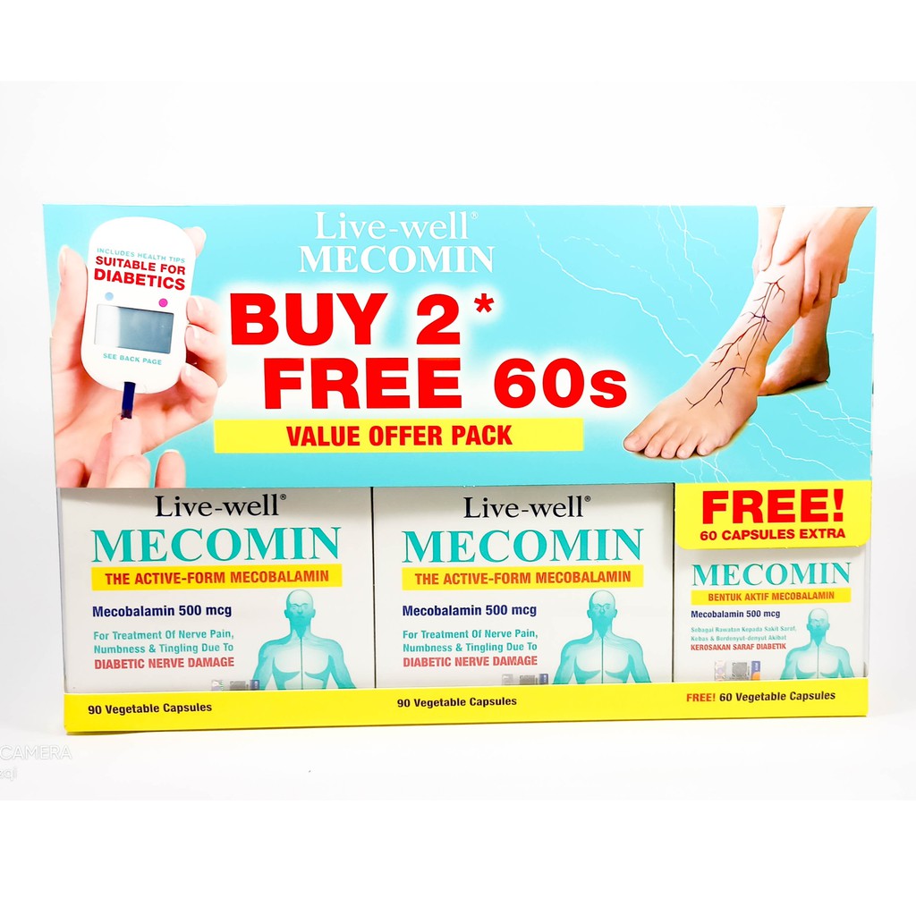 Live Well Mecomin 500mcg Value Pack 90s x 2 + 60's