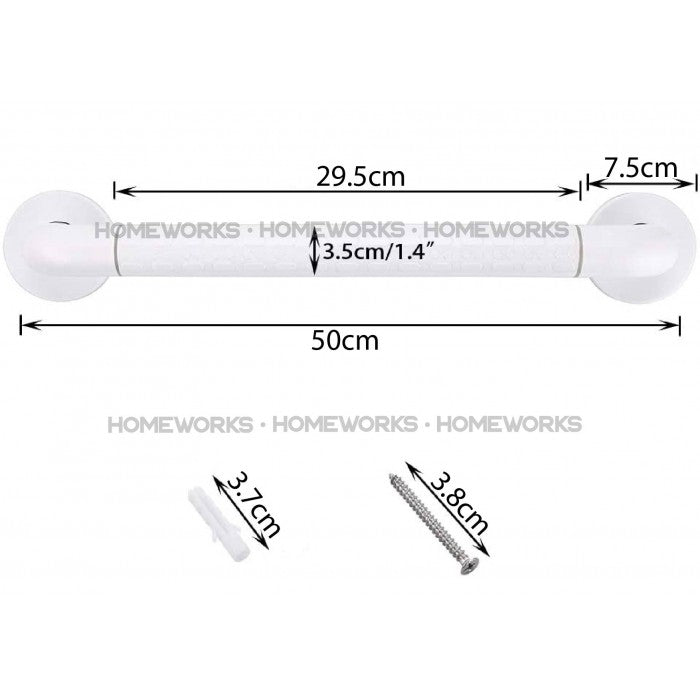 Hemos Bathroom Nylon Safety Grab Bar [40cm/50cm/60cm]