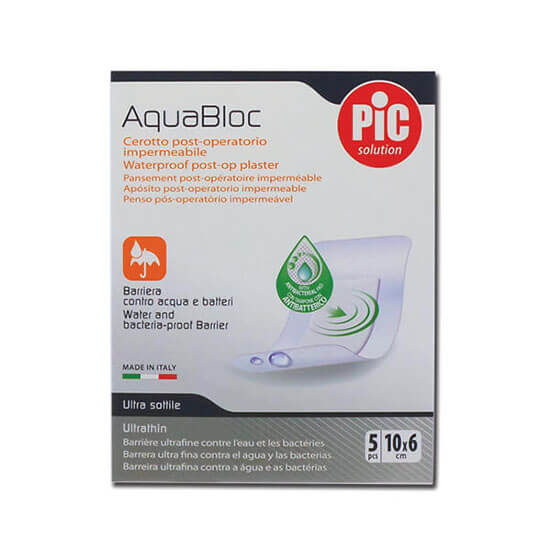 PIC AquaBloc Waterproof Post-Op Plaster 10cm x 6cm 5's