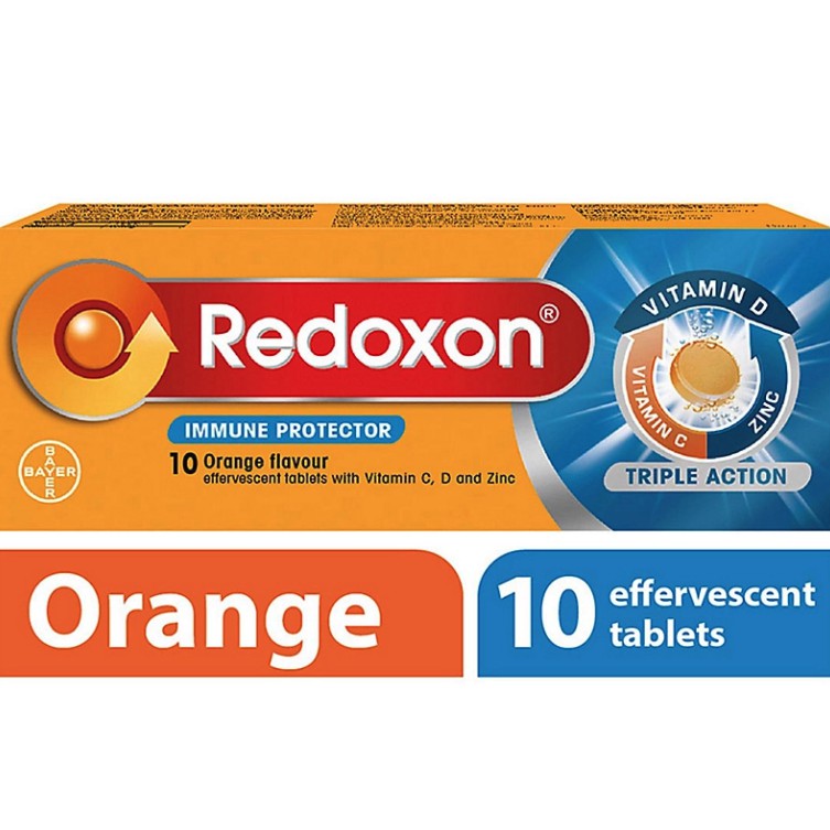 Redoxon Triple Action Vitamin C, D & Zinc - Orange Effervescent 10's